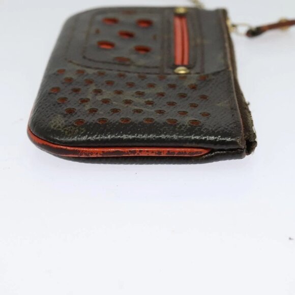 LOUIS VUITTON Monogram Perfo Pochette Cles Coin Purse Orange M95222 Auth - Picture 7 of 16